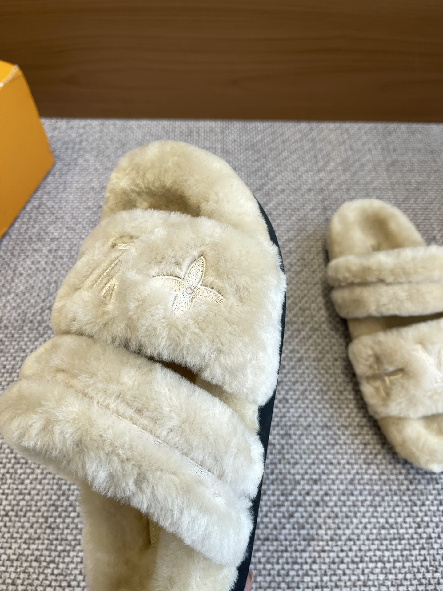 LV Flat Wool Slippers