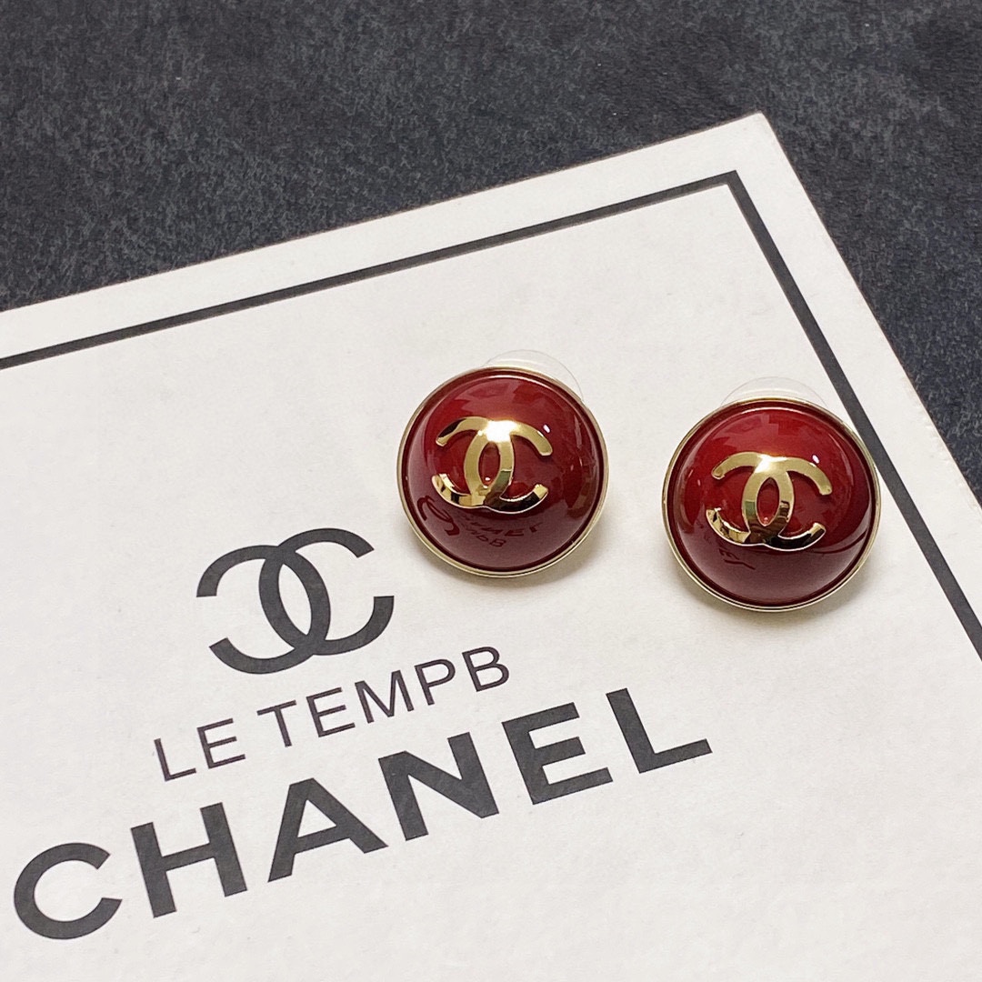 Chanel Round Stud Earrings