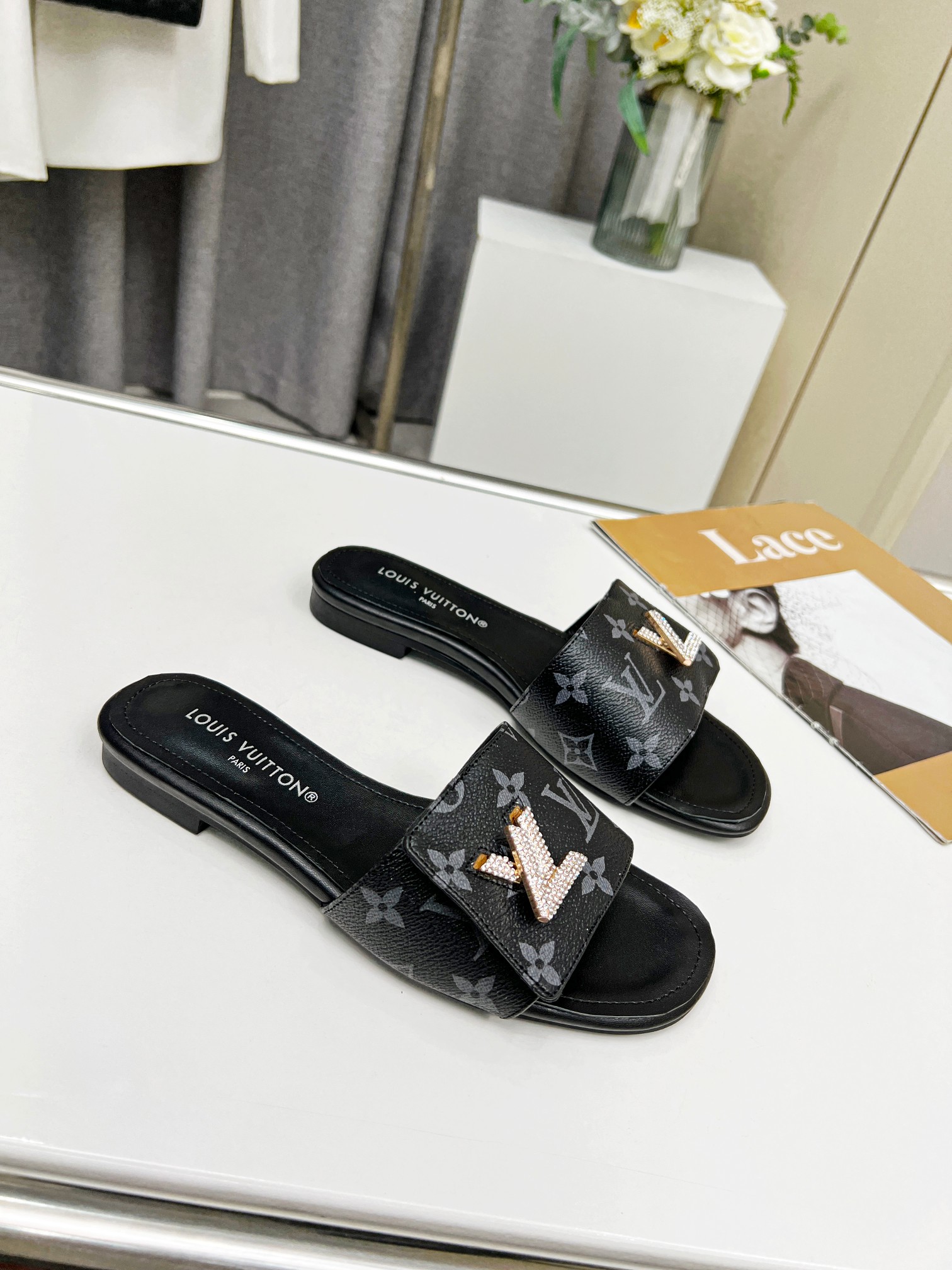 LV Monogram Flat Sandals