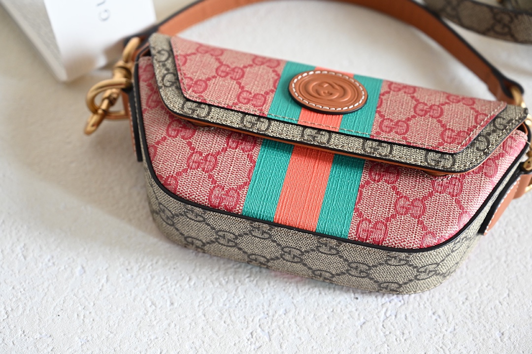 Gucci Pink Wild Boar Skin Clutch Bag