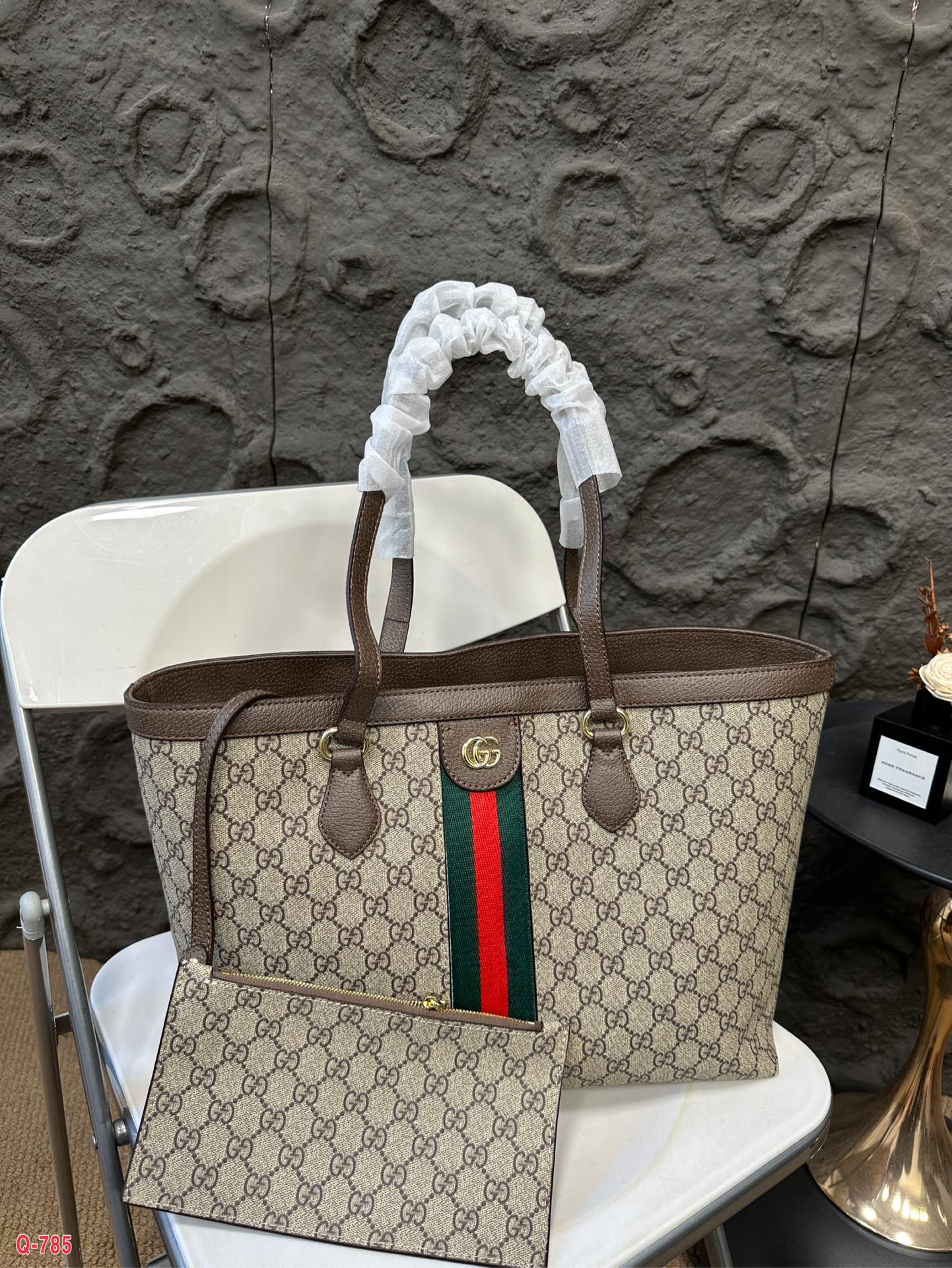 Gucci Ophidia Leather Tote Bag