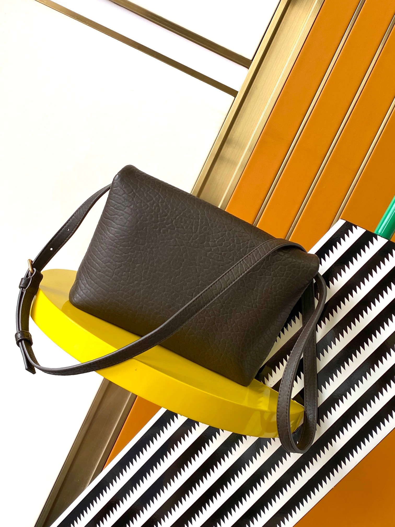 Saint Laurent P580 CASSANDRA Envelope Courier Bag in Sheepskin Leather