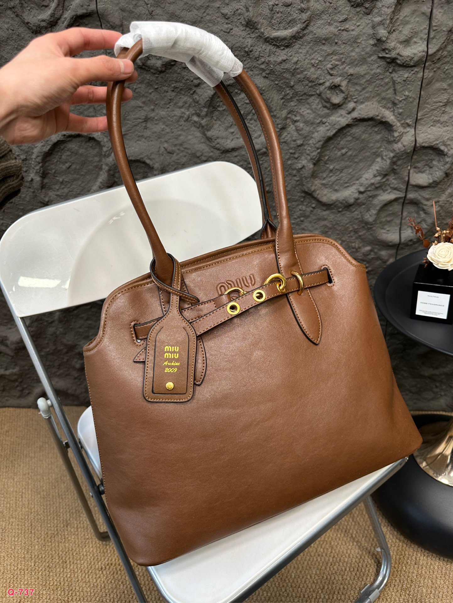 Miu Miu Cowhide Clamshell Bag