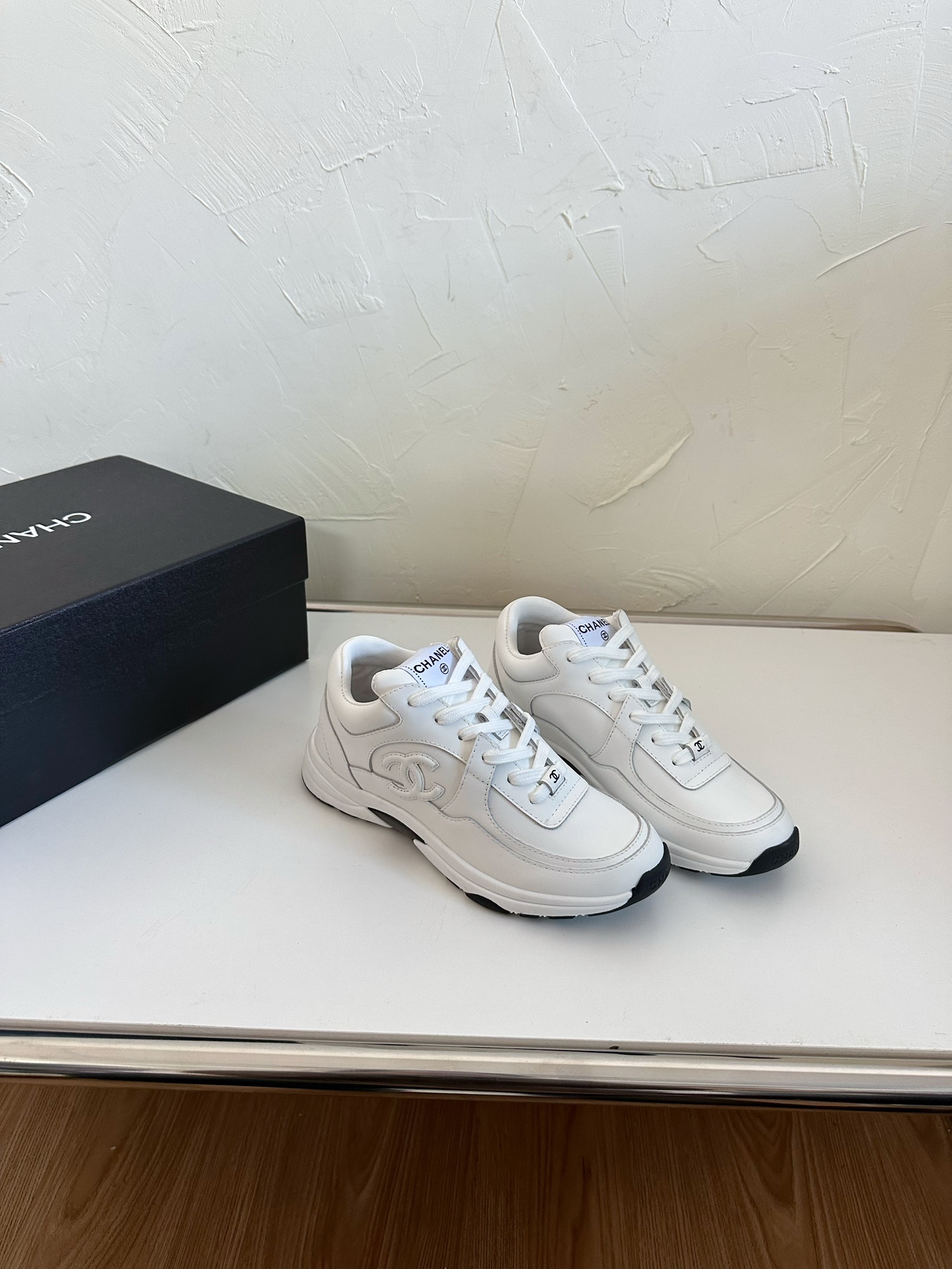 Chanel Leather Sneaker Baseball Shoes