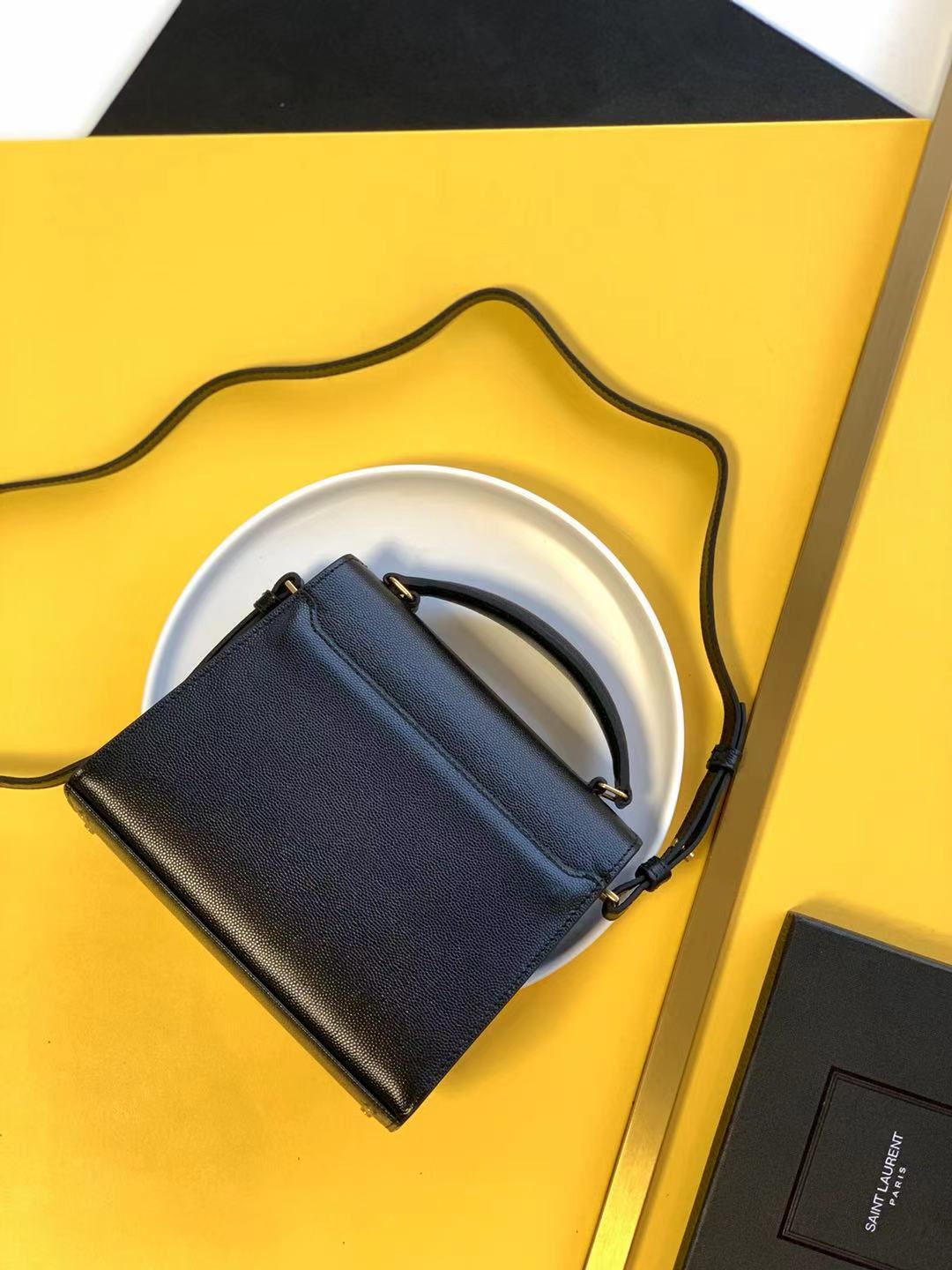 Saint Laurent Grained Leather Crossbody Bag