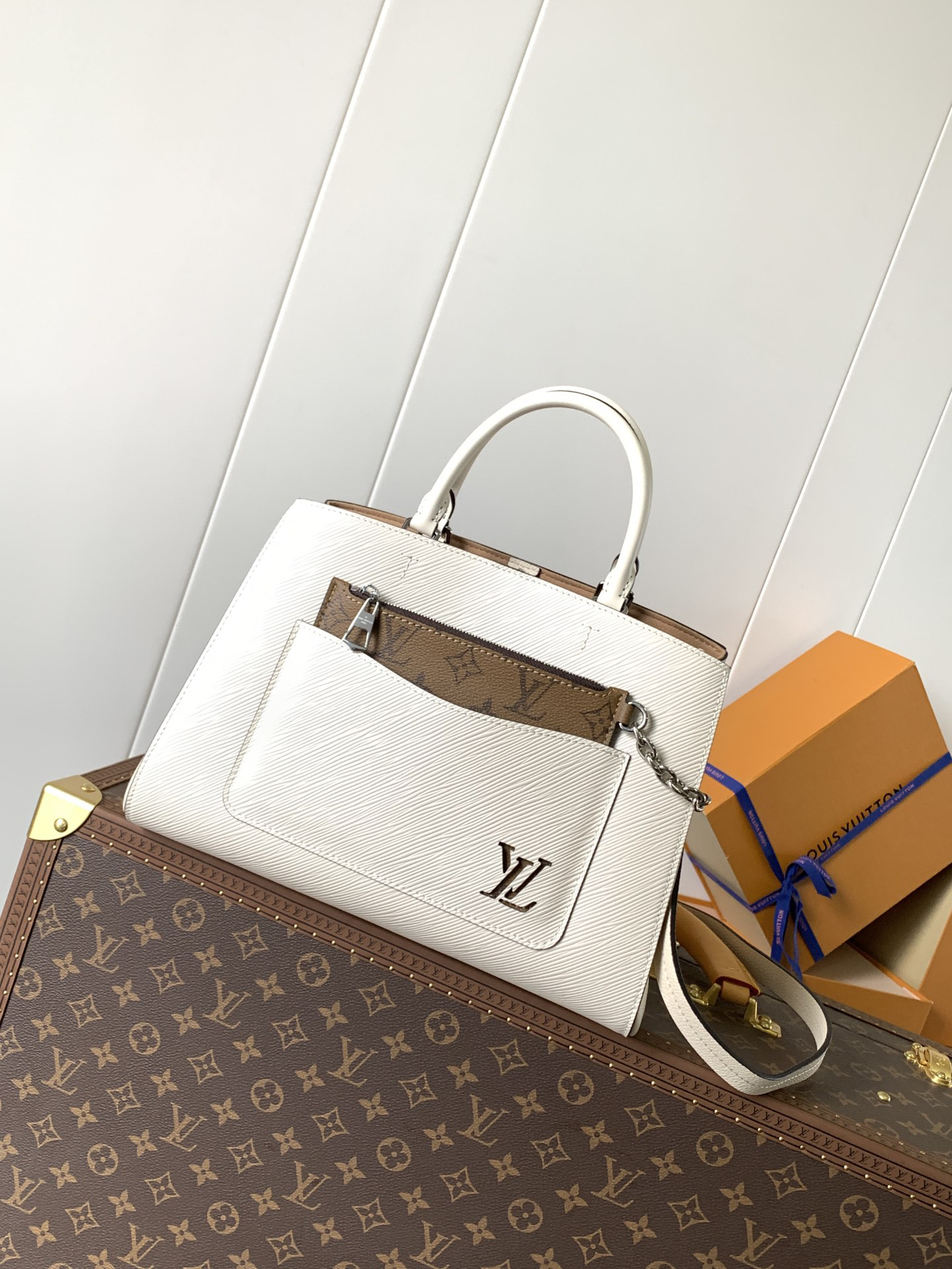 LV Marelle Tote Medium Handbag in Top-Grain Leather