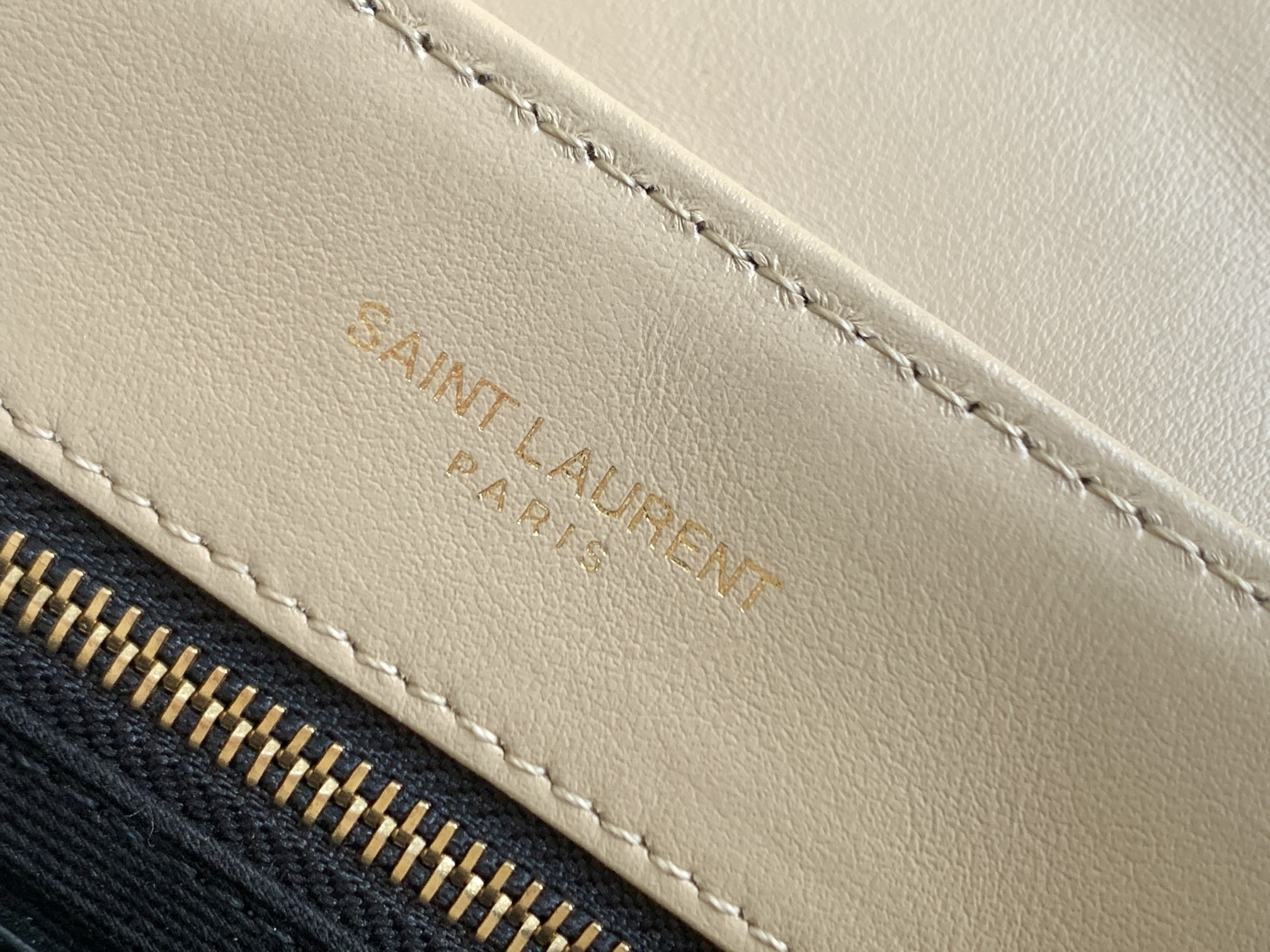 Saint Laurent Paris Beige Leather Women's Crossbody Bag