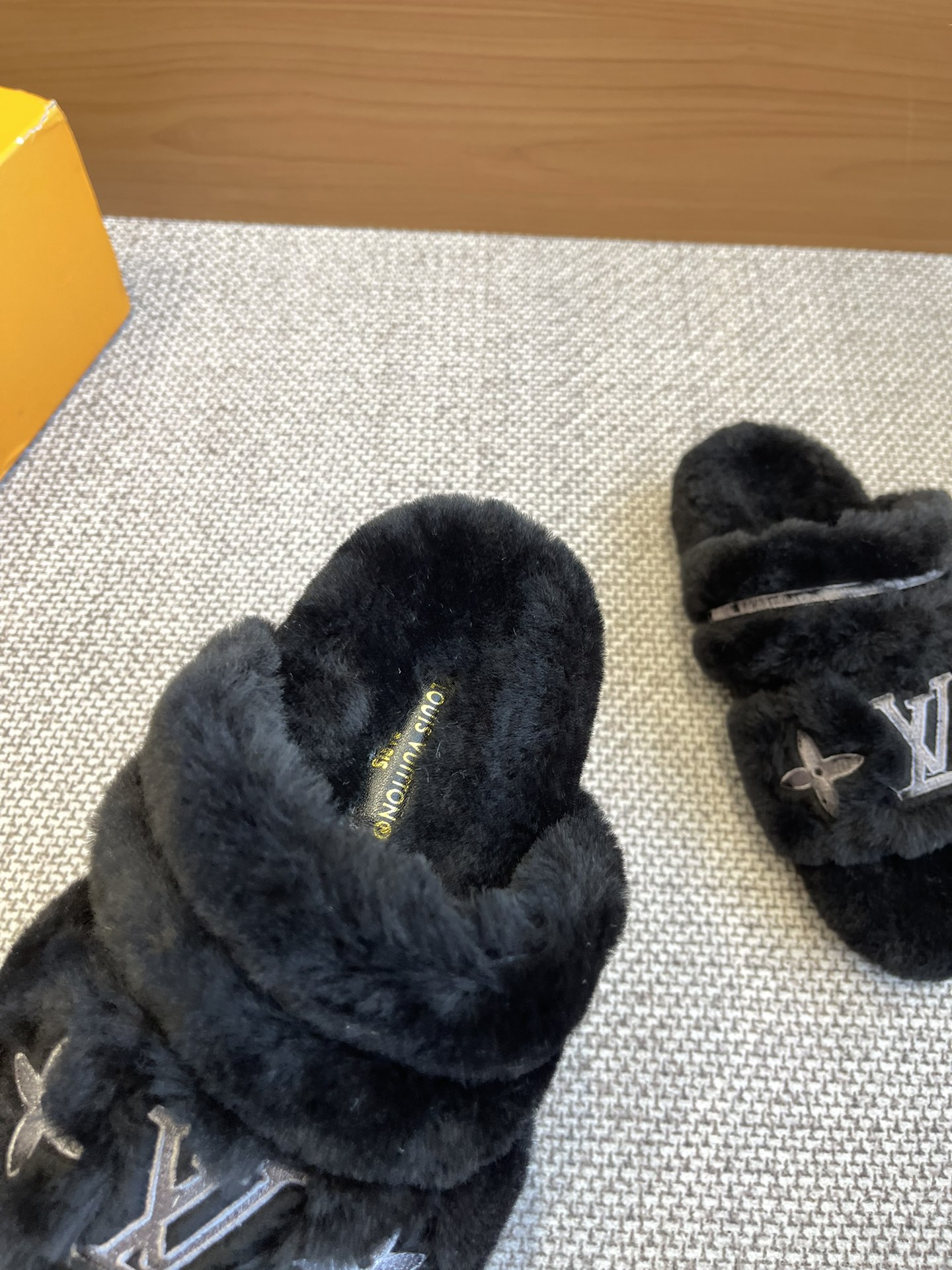 LV Flat Wool Slippers