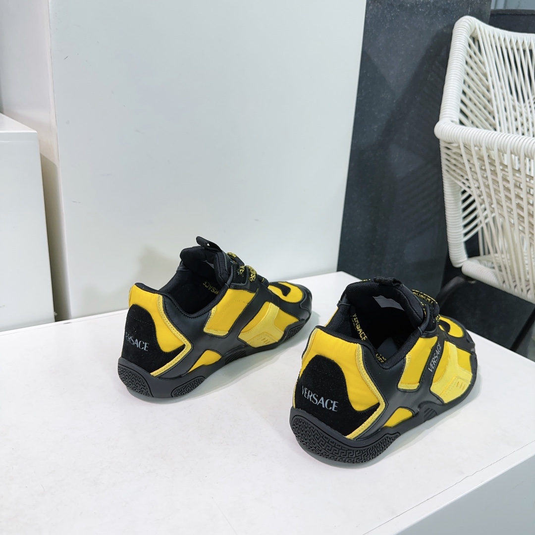 Versace Galaxia Leather Sneakers Casual Shoes