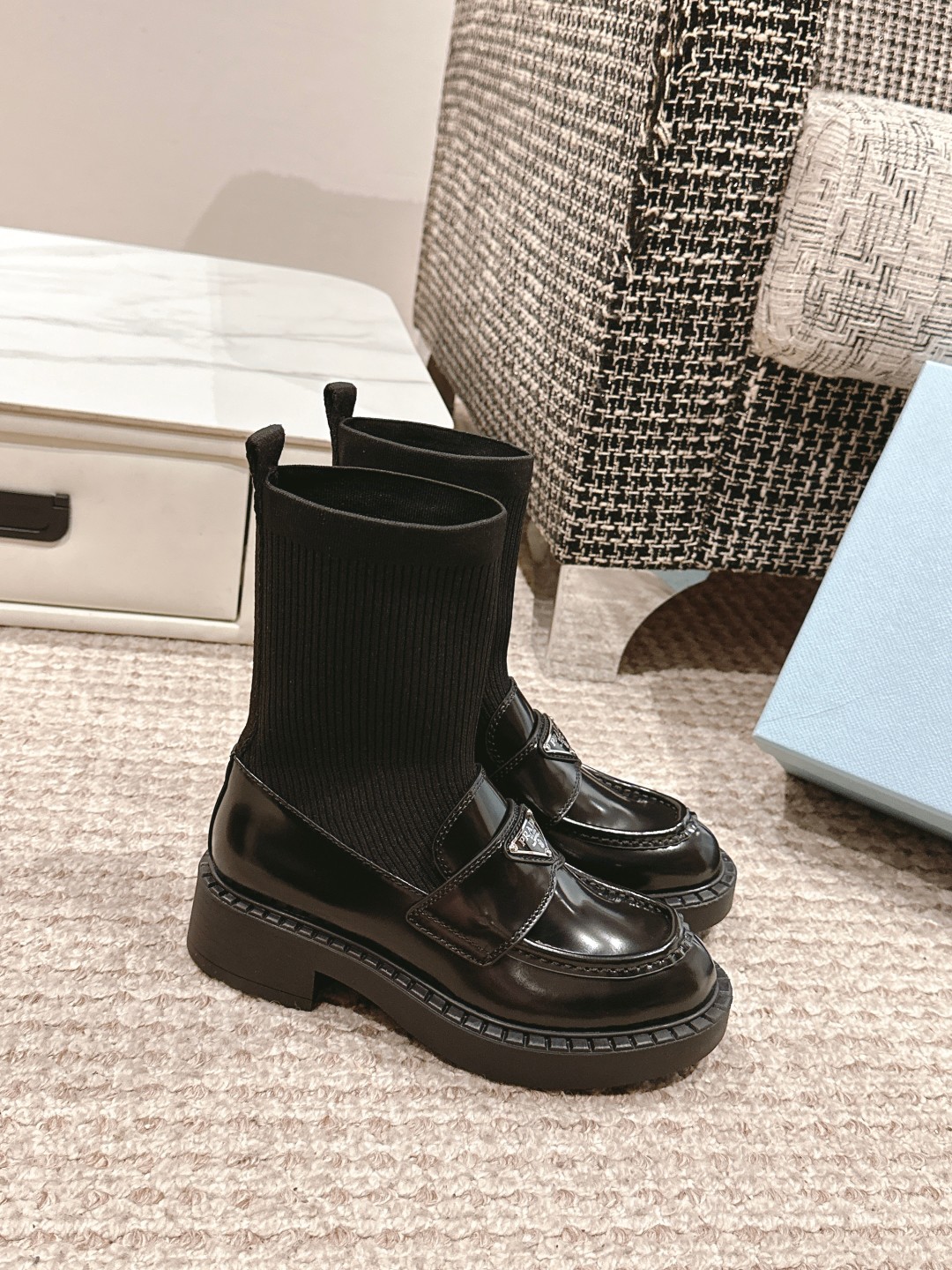 Prada Sheepskin Boots