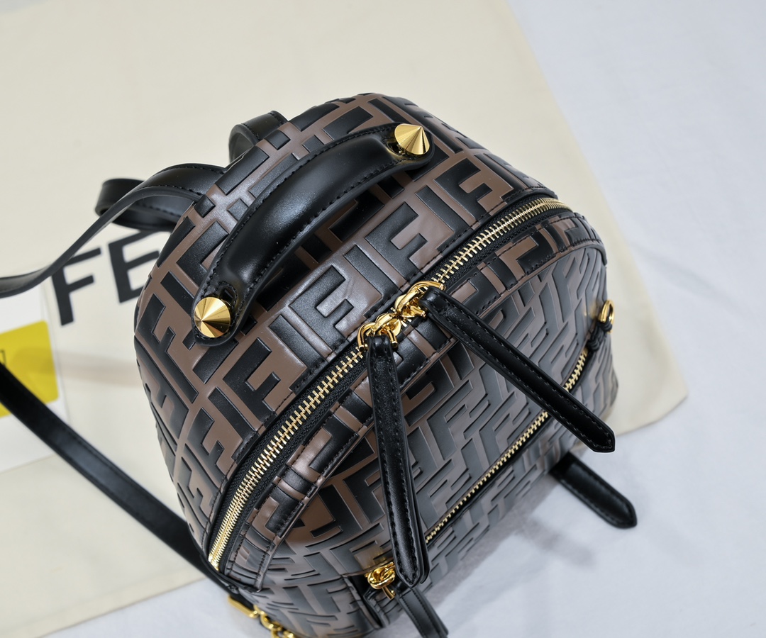 Fendi Leather Chain Backpack