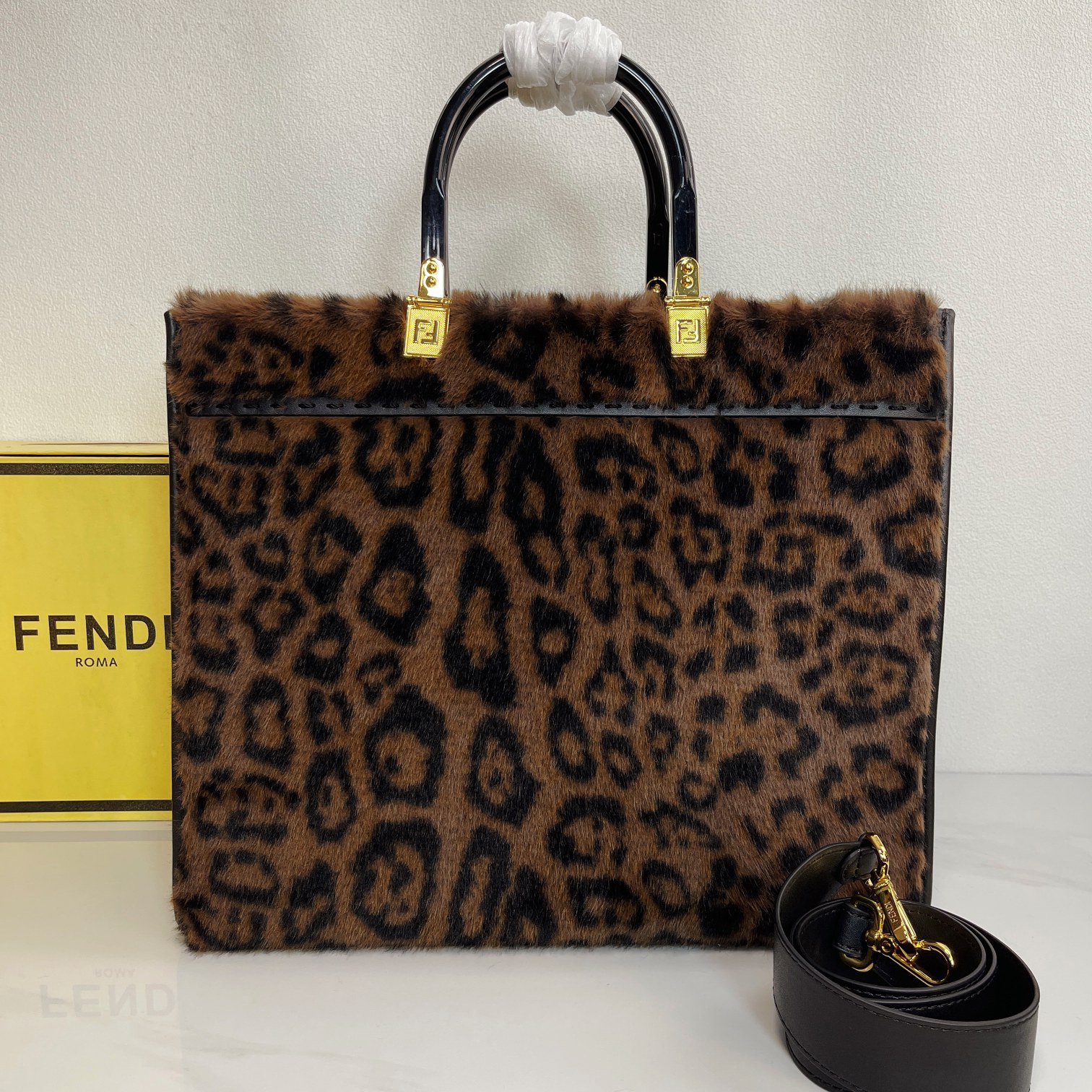 Fendi Mink Silk Tote Handbag