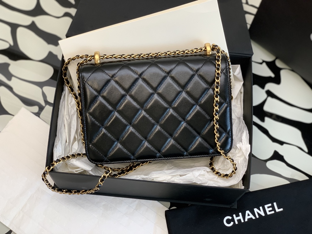 Chanel Calfskin Small Golden Sphere Bag