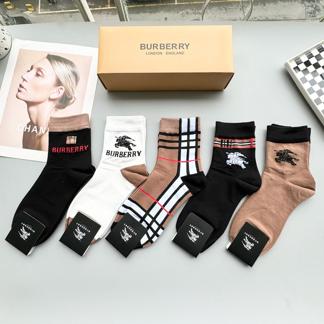 Burberry Bagot Mid-Calf Socks