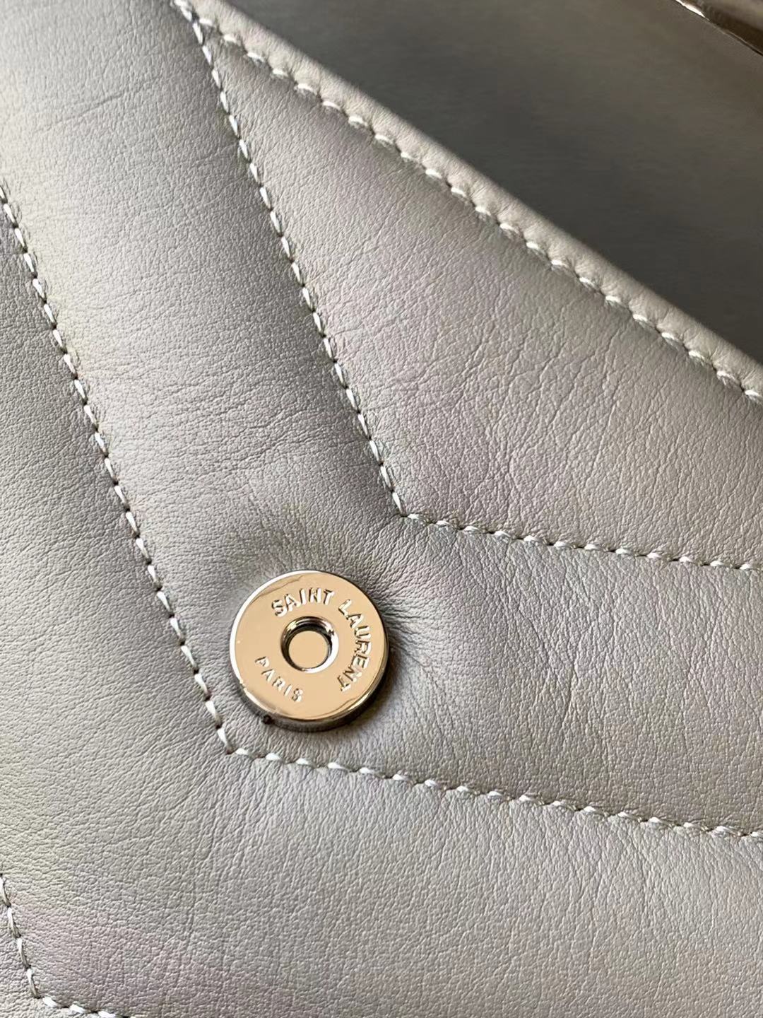 Saint Laurent Paris Grey Leather Women's Crossbody Bag