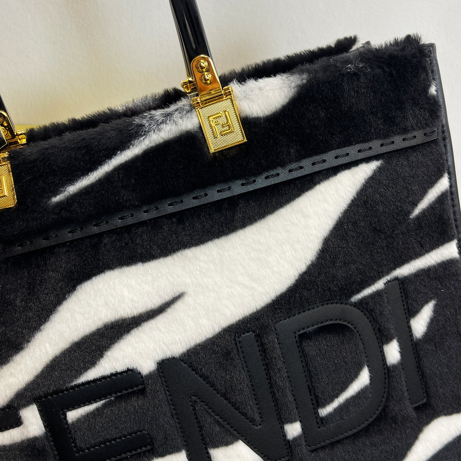 Fendi Mink Velvet Tote Handbag