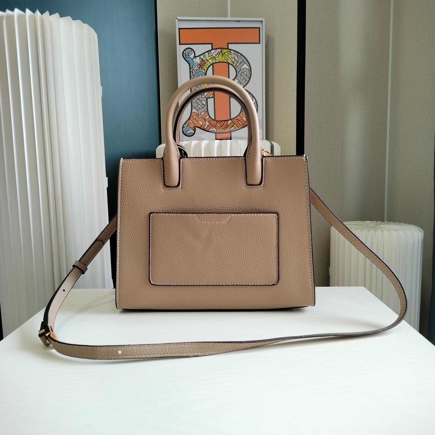 Burberry Leather Elegant Handbag