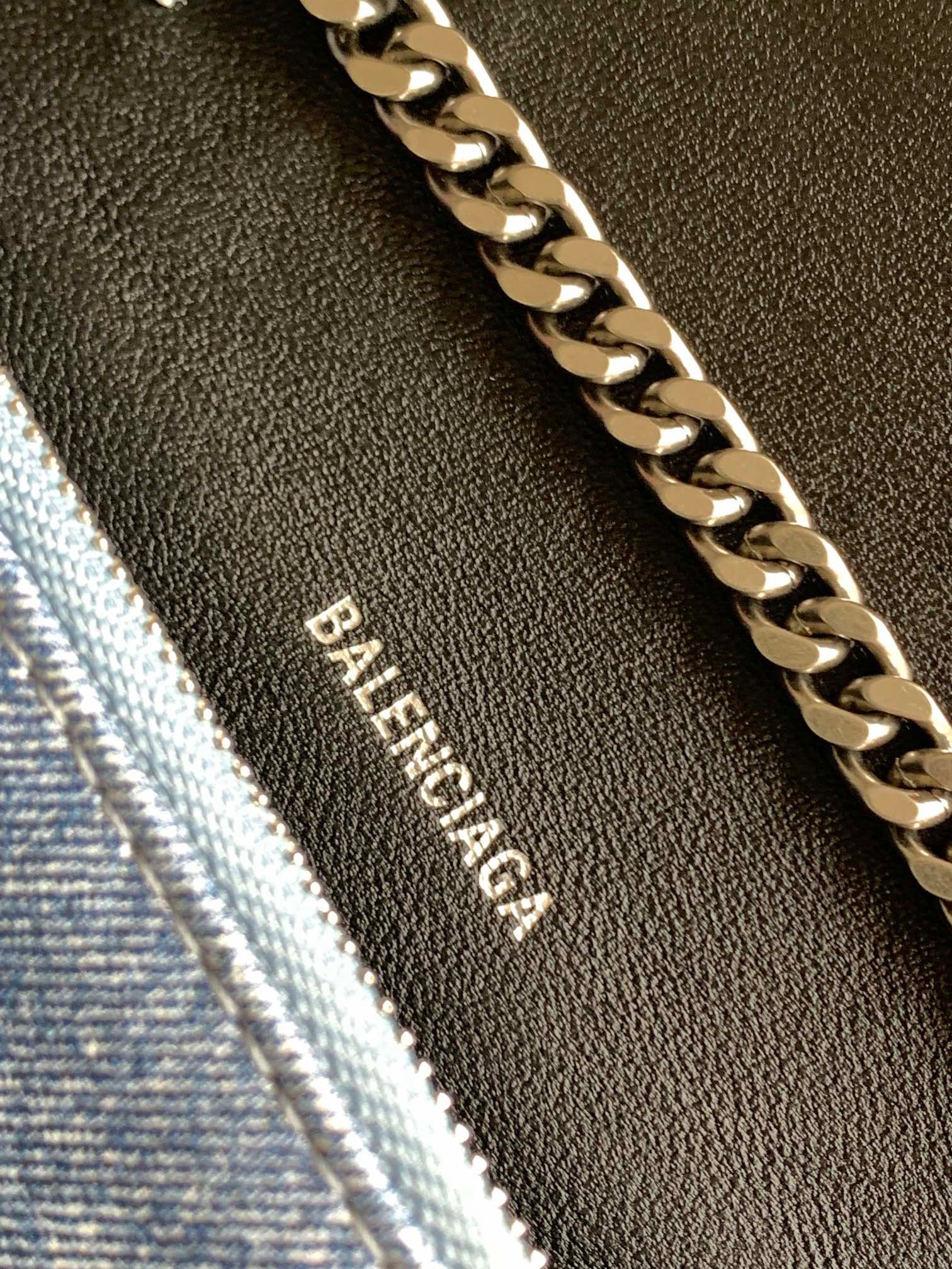 Balenciaga Denim Chain Bag