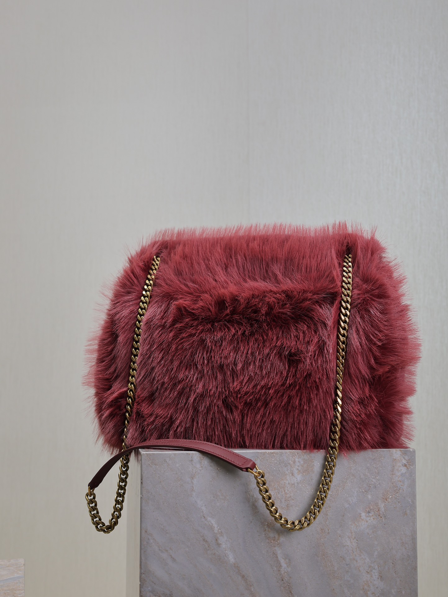 Saint Laurent Niki Bag in Rabbit Fur