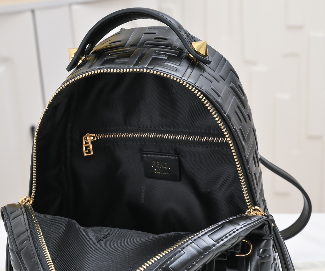 Fendi Leather Chain Backpack