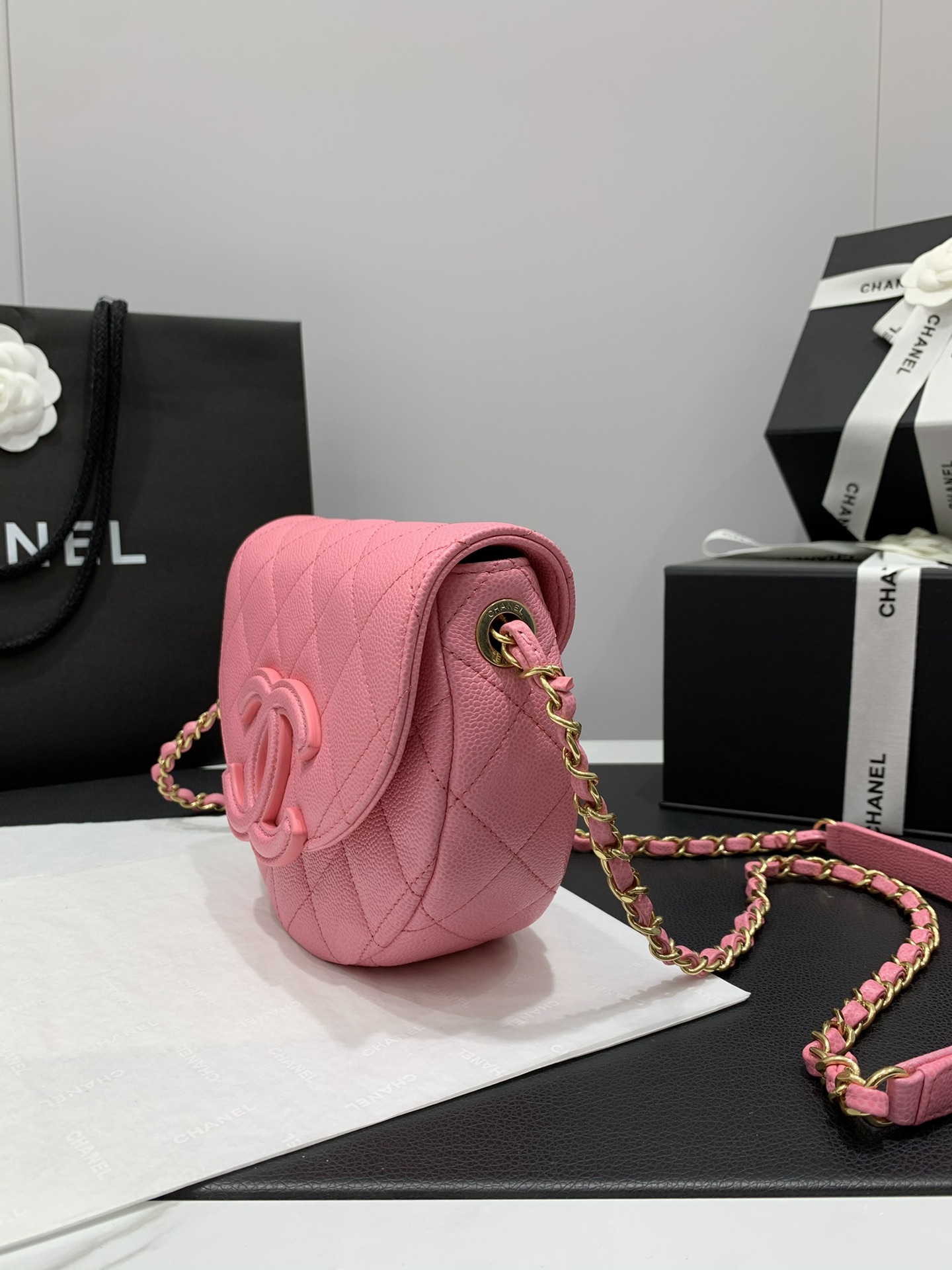 Chanel Elegant Lambskin Crossbody Bag