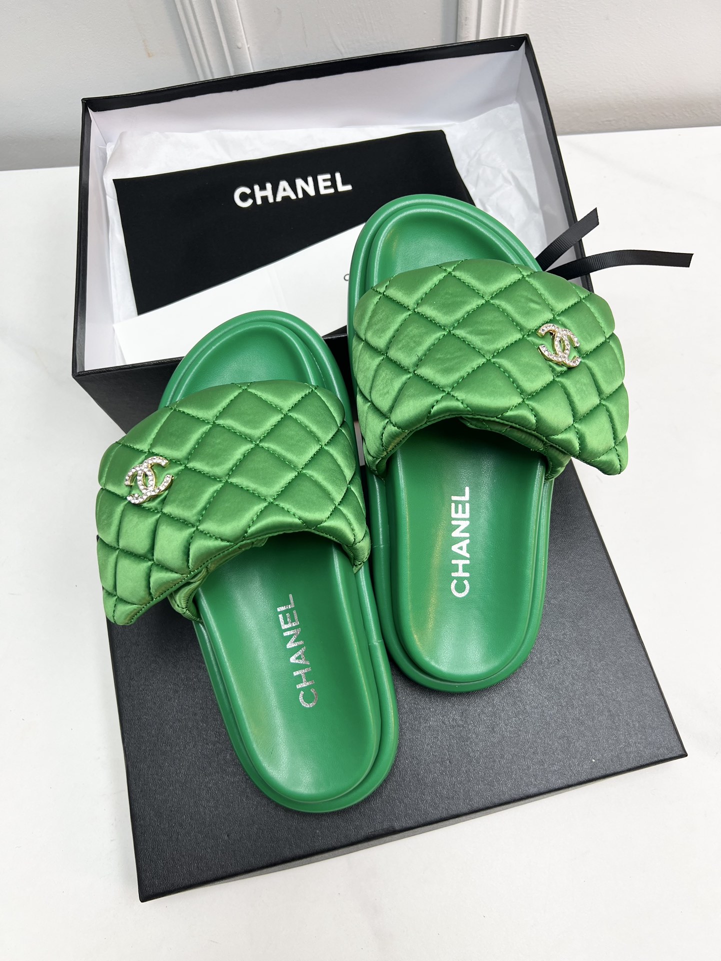 Bottega Veneta Rhombus flat-bottomed slippers