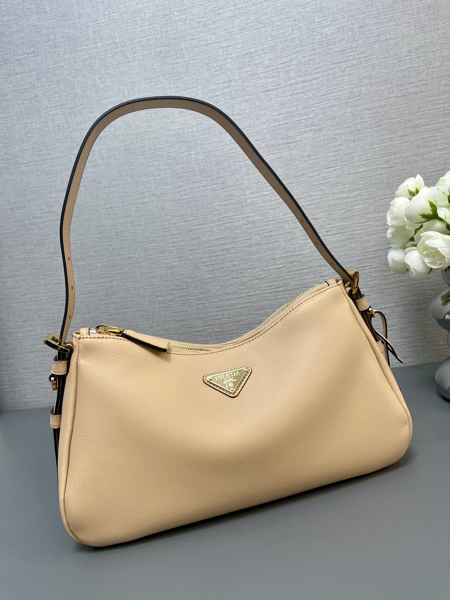 Prada Aimée Medium Leather Shoulder Bag