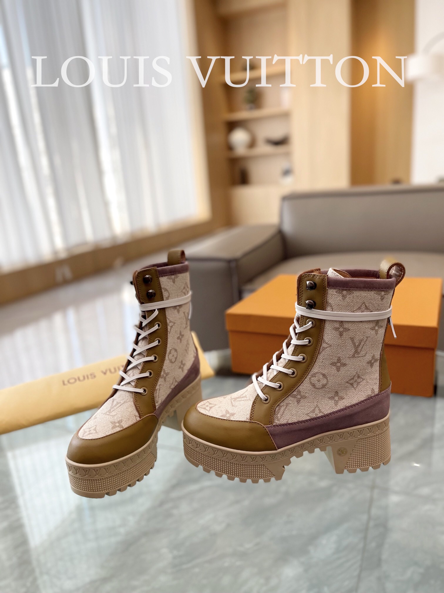 Louis Vuitton Monogram Chunky Boots