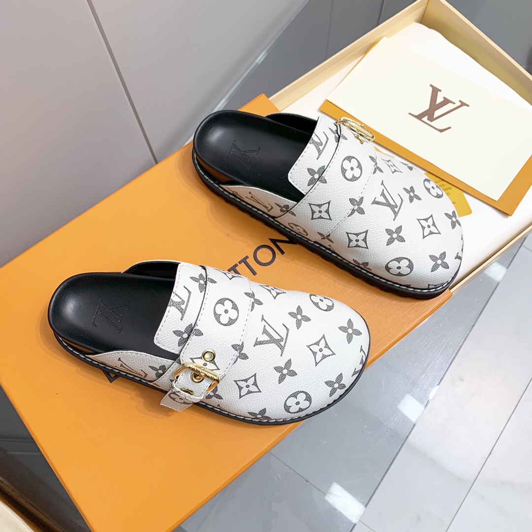 LV Printed Mule Slippers