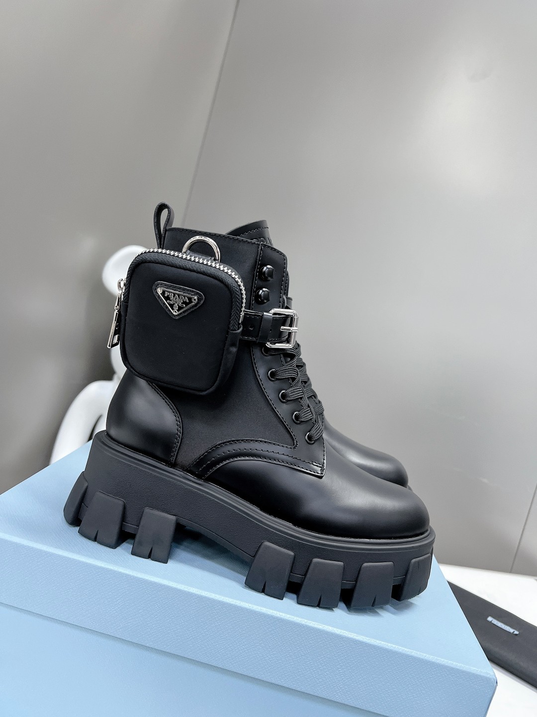 Prada FW24 New Arrivals Leather Short Boots