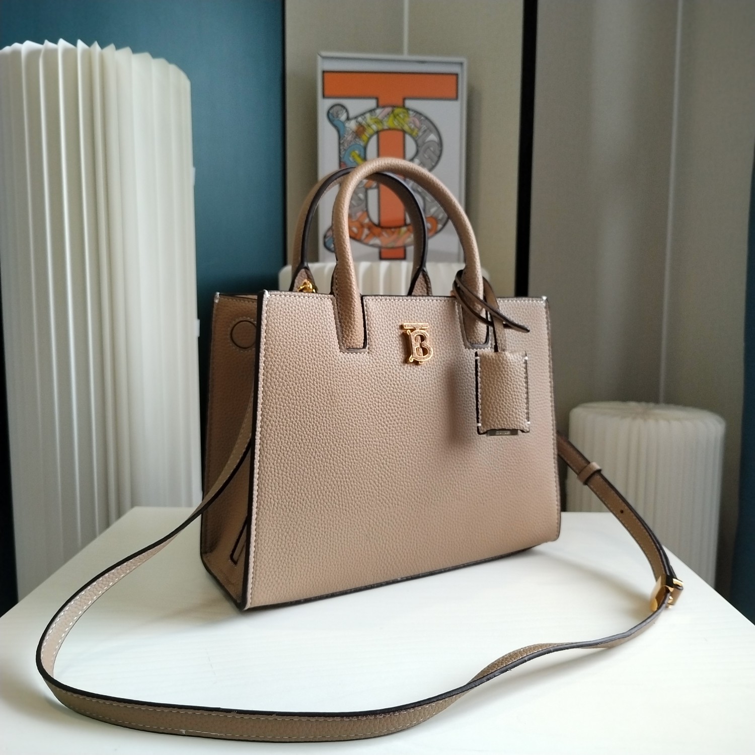 Burberry Leather Elegant Handbag