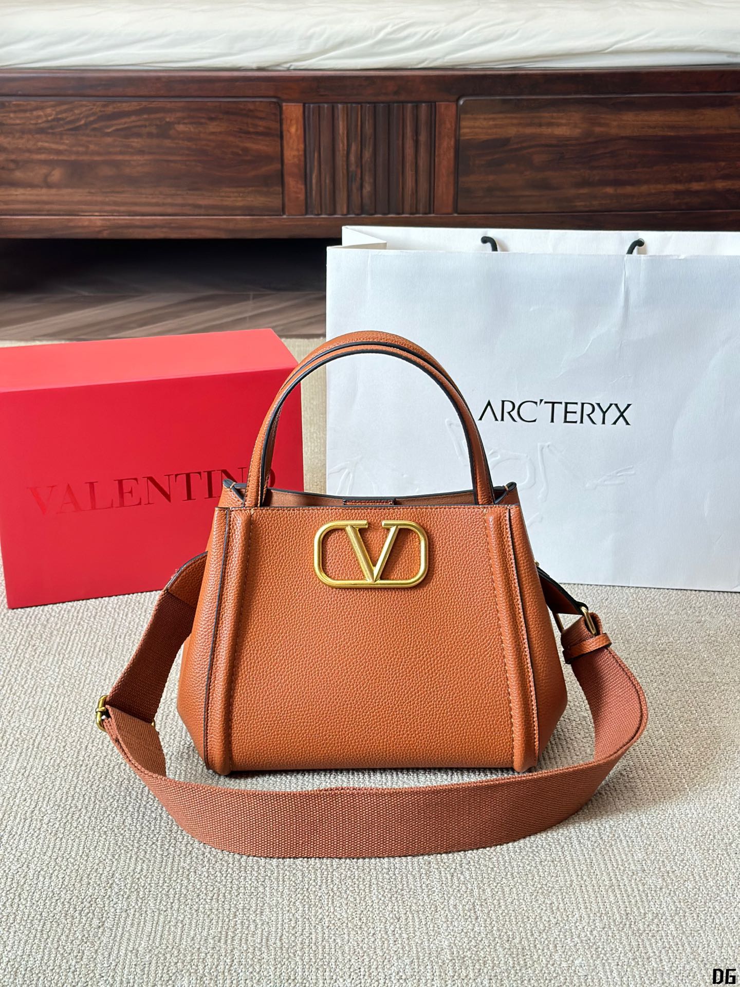 ALLTIME Small Grainy Calfskin Handbag