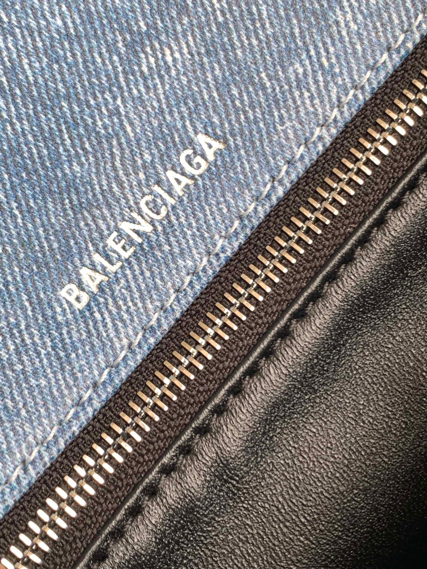 Balenciaga Glossy Crocodile-Embossed Leather Handbag