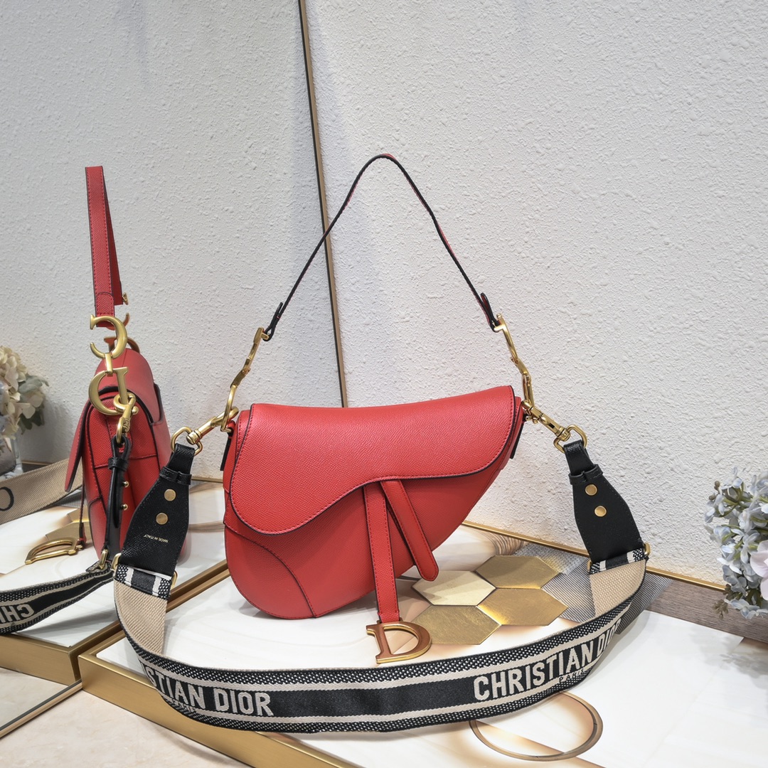 Christian Dior Lambskin Saddle Underarm Bag