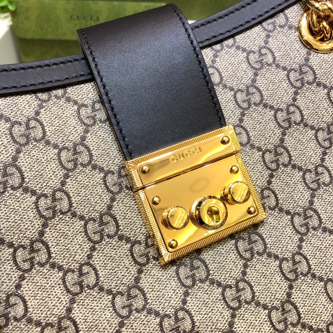 Gucci Classic Vintage-Inspired Leather Large Tote Bag