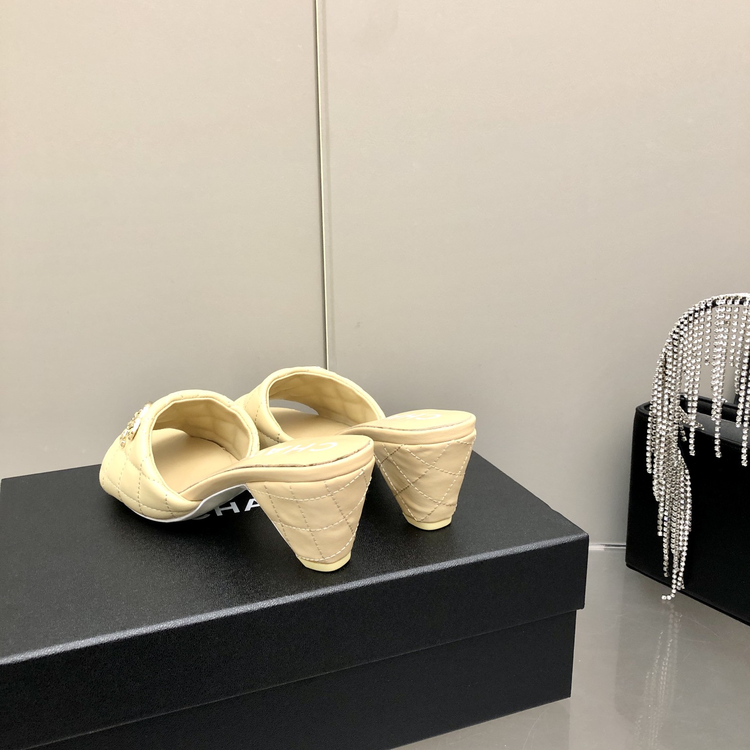 Chanel Lambskin Small Heeled Loafer Slippers