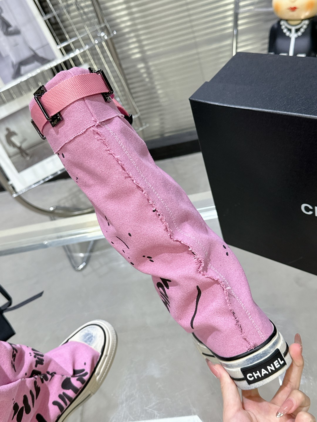 Chanel Pure Cotton Canvas High-Top Shoes