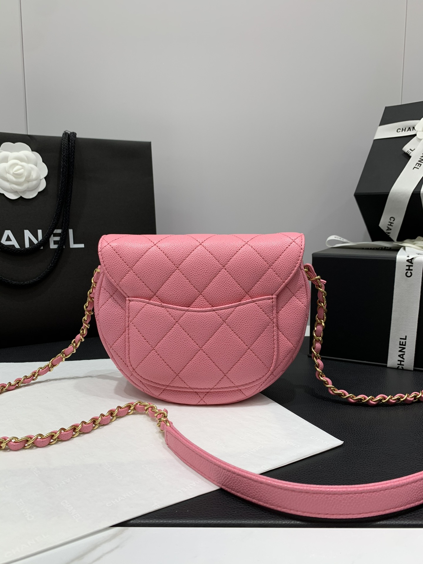 Chanel Elegant Lambskin Crossbody Bag