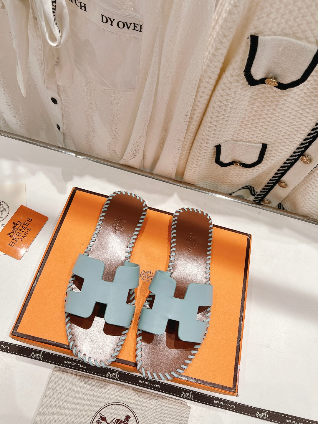 Hermès Classic H Logo Slip-On Sandals