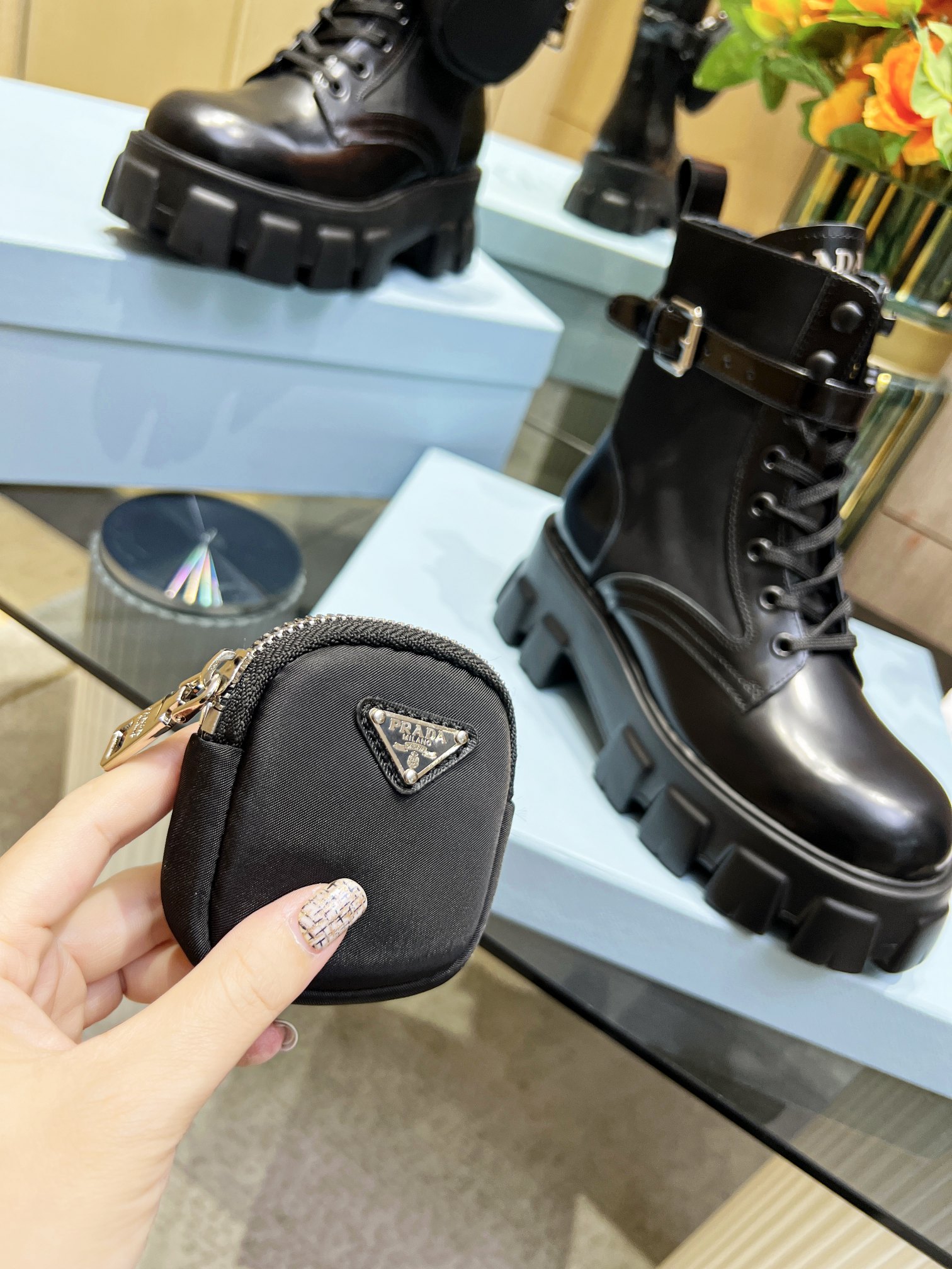 Monolith Leather and Re-Nylon Boots (with Pouch)