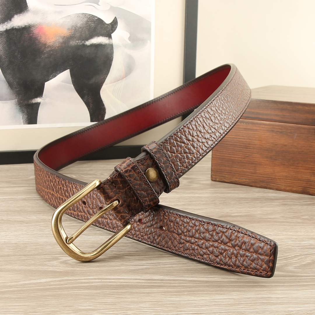 Premium Goatskin Leather Belt