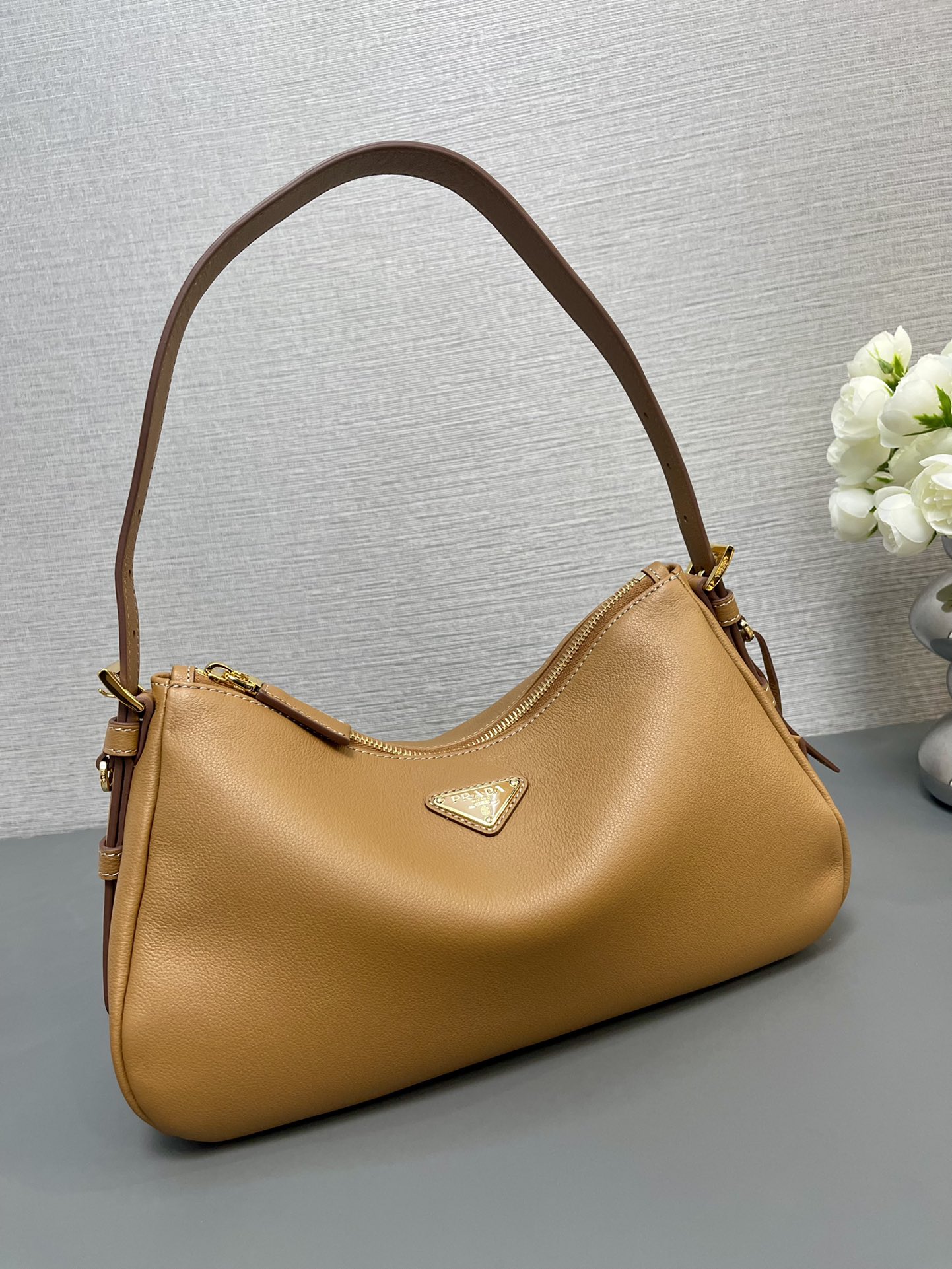 Prada Aimée Medium Leather Shoulder Bag