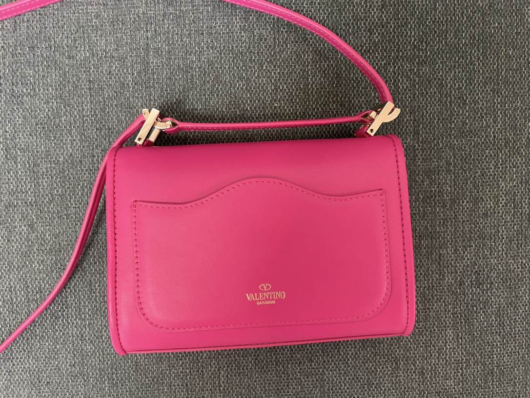Valentino Rose Quartz Leather Crossbody Bag