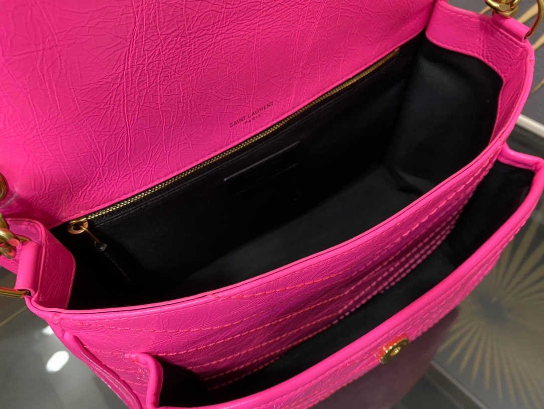 Saint Laurent Niki Oil-Waxed Leather Bag