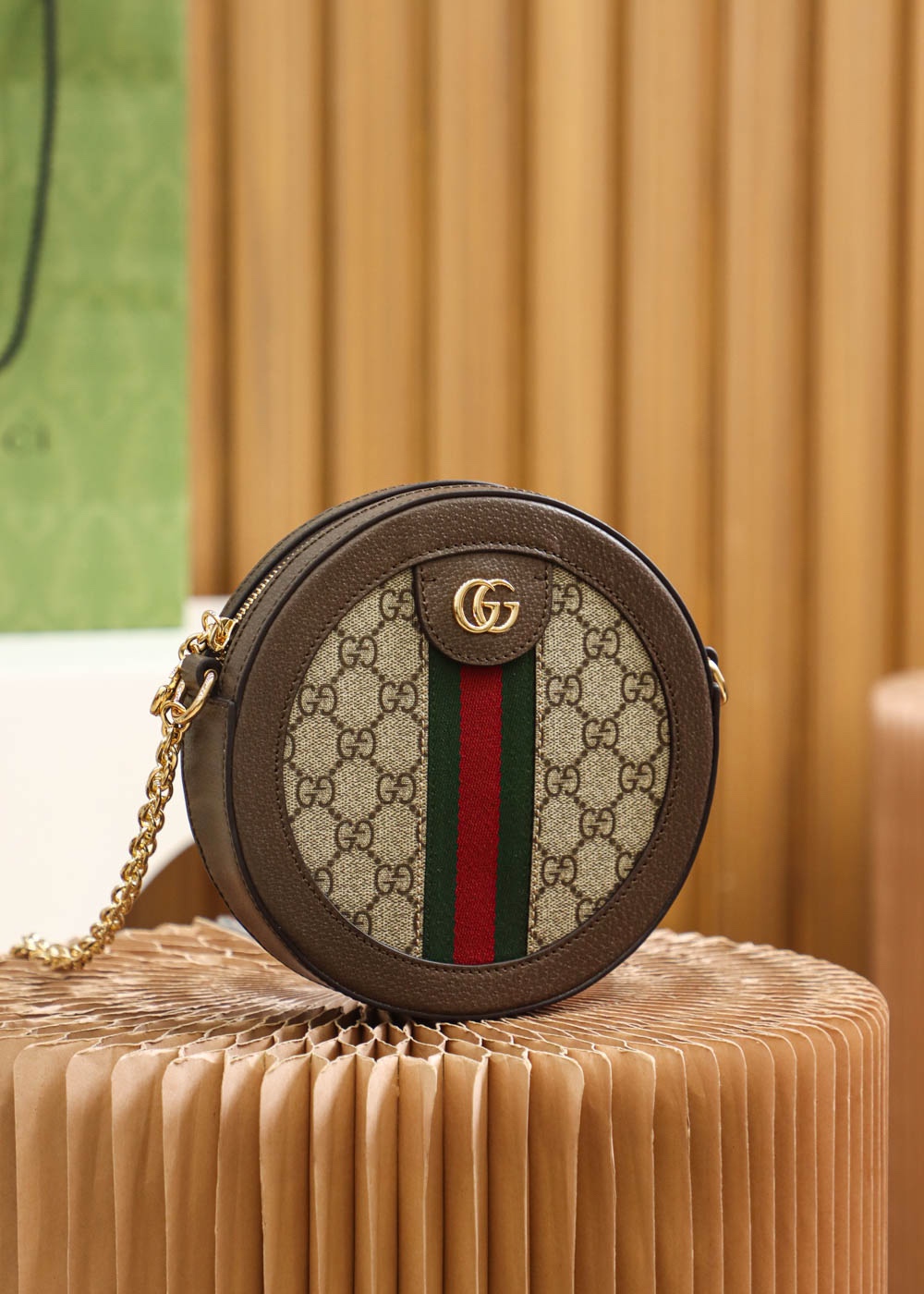 Gucci Vintage-Style Round Flap Bag