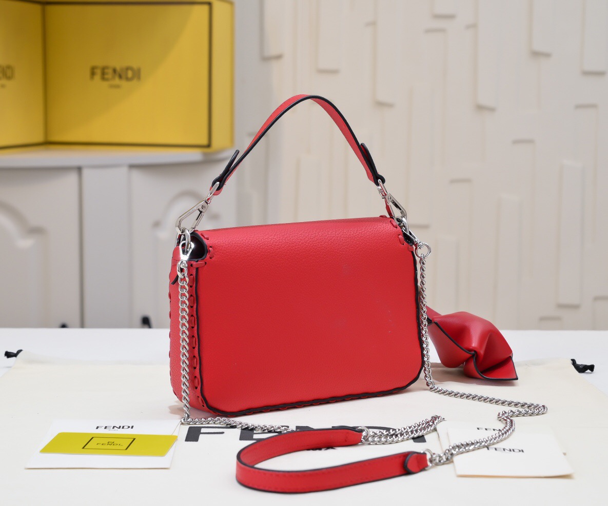 Fendi Cuoio Romano First-Layer Cowhide Flap Bag