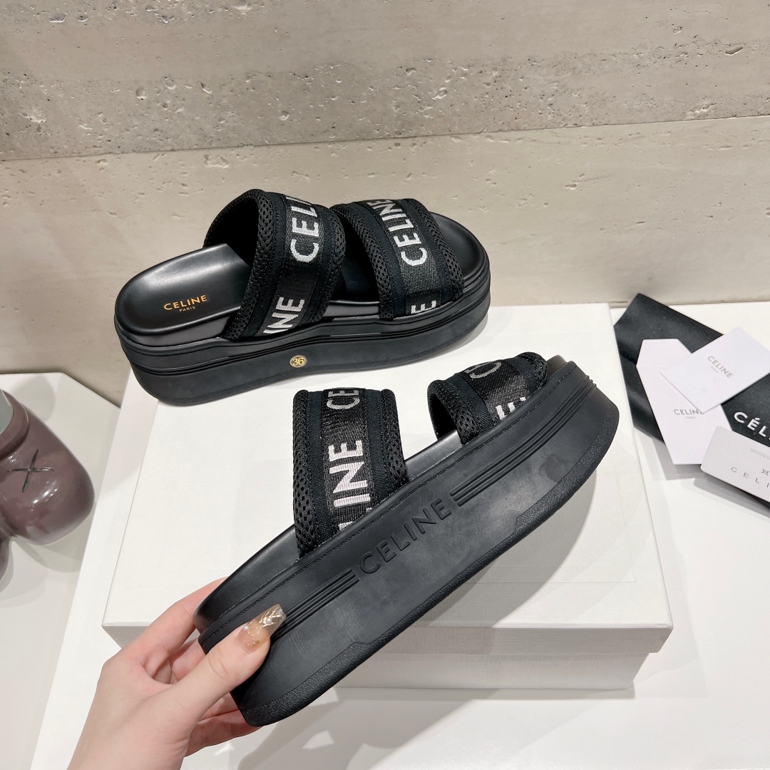 CELINE Platform Slippers