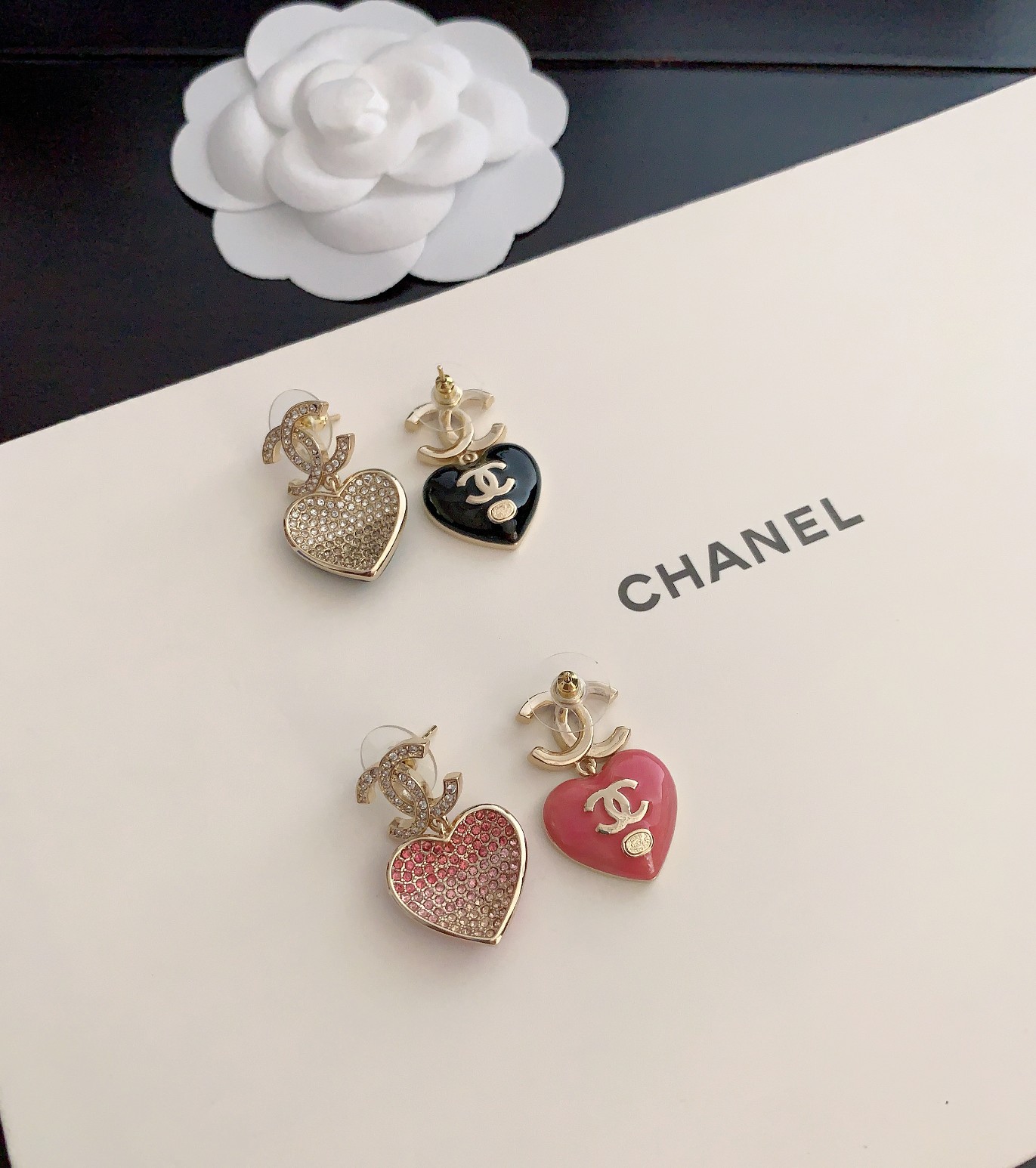 Chanel Heart-Shaped Earrings