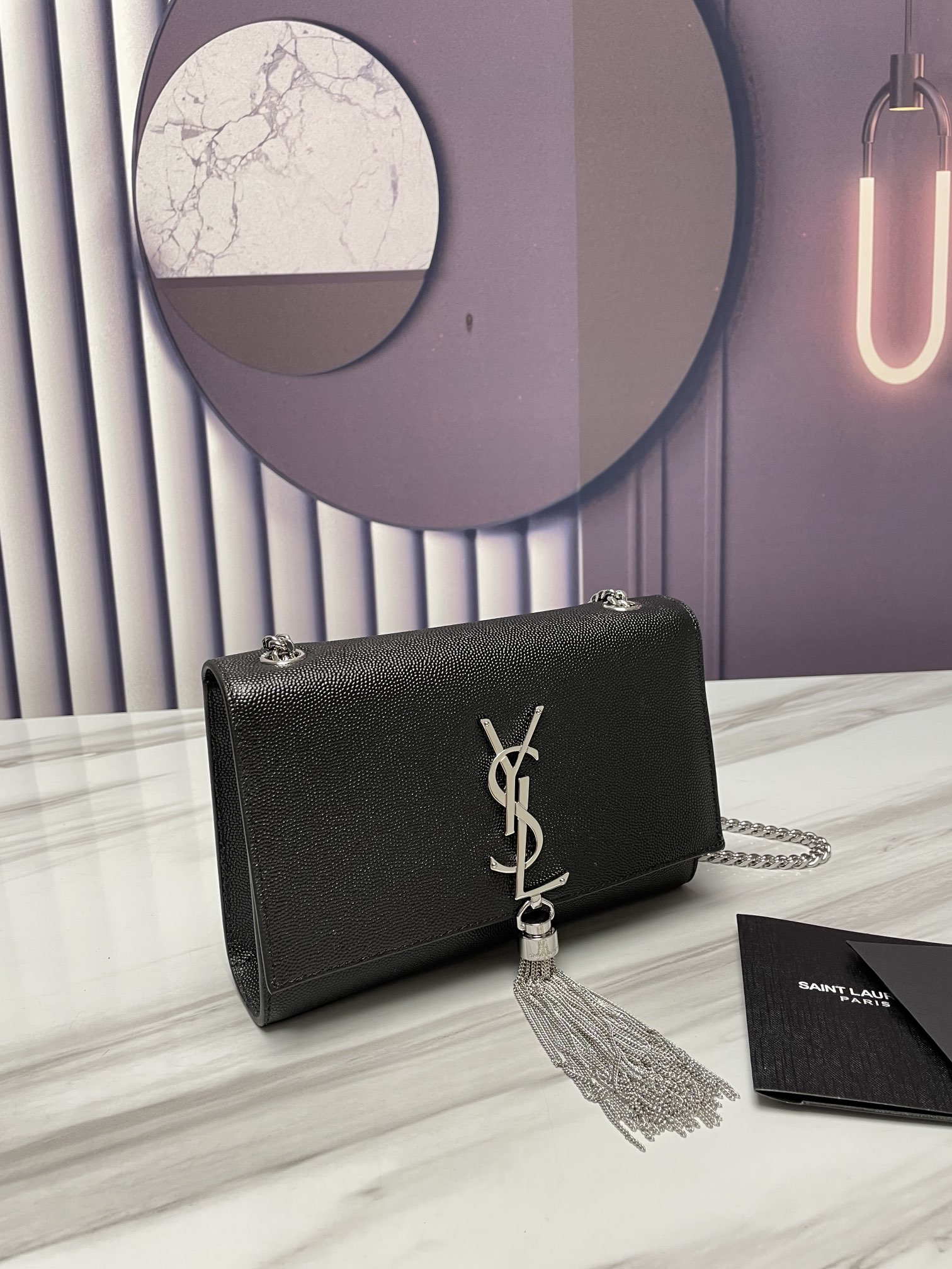 Saint Laurent Classic Chain Shoulder/Crossbody Bag for Women  in Black