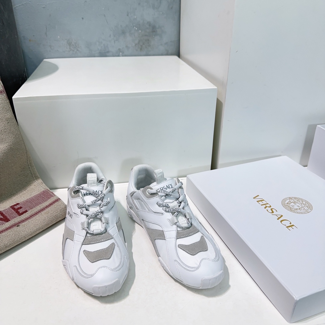 Versace Galaxia Leather Sneakers Casual Shoes